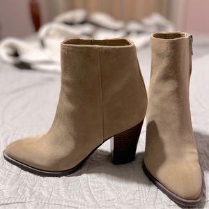 Sam Edelman Beige Suede Booties